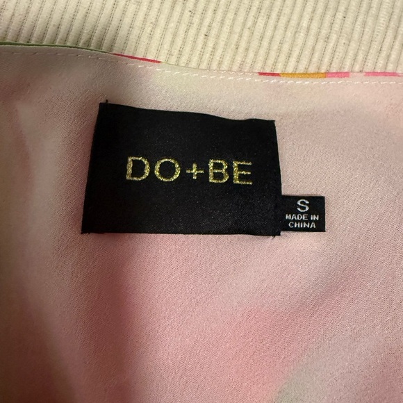 DO+BE Pink and Green Asymmetrical Ruched Cocktail Dress - Picture 7 of 9